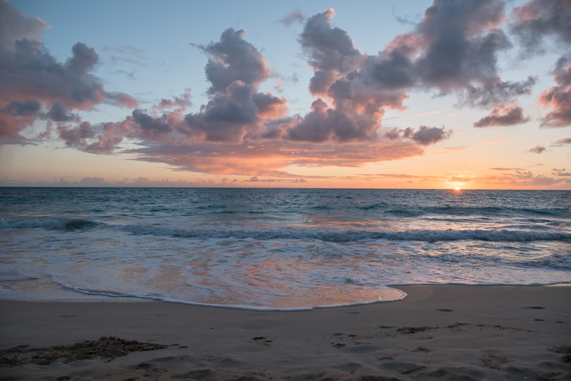 nature, sea, no people, waimanalo beach, water, 5K, non-urban scene, idyllic, sand, wave, beach, hawaii, sunrise, ocean, land, horizon, tranquility, outdoors
