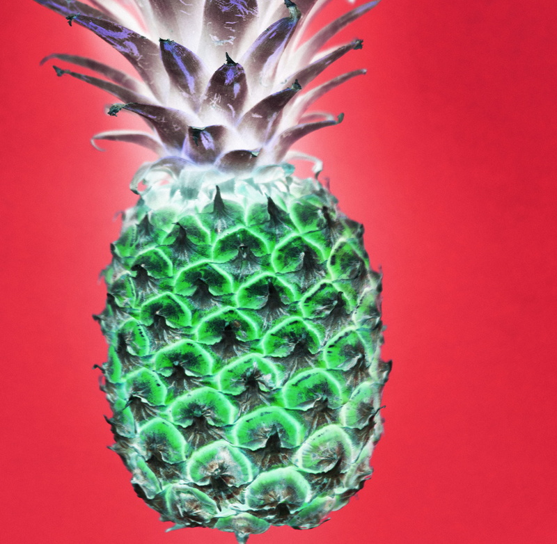 season, cut out, colored background, green color, funky, bright, raw, pattern, paint, studio shot, pineapple, freshness, 1080P, seasonal, indoors, tropical