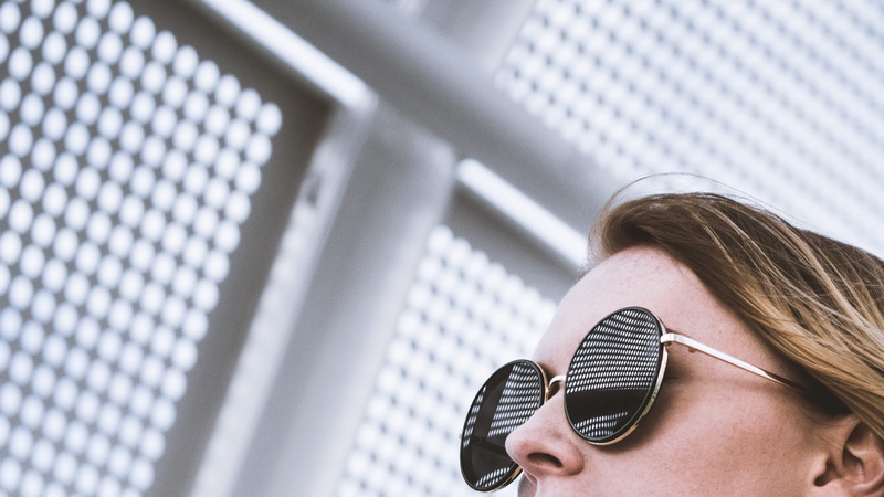 black, light, round, individuality, human face, sunglasses, dots, listening, skyscraper, headshot, led, day, arts culture and entertainment, 2K, abstract