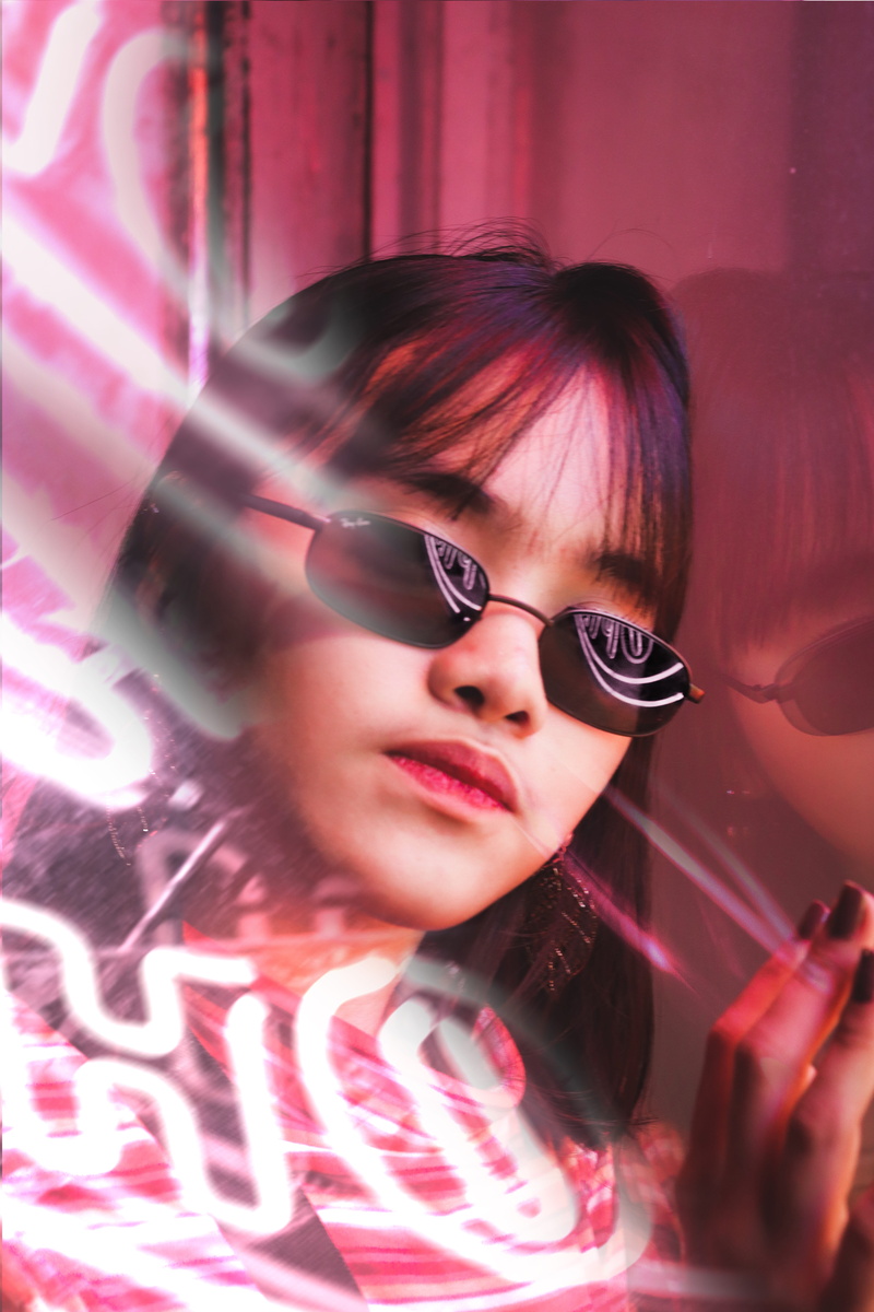 person, 8K, lips, pose, young adult, fashion, girl, youth, wear, casual, framed, close-up, hairstyle, portrait, sunglasses, fashionable, females, female