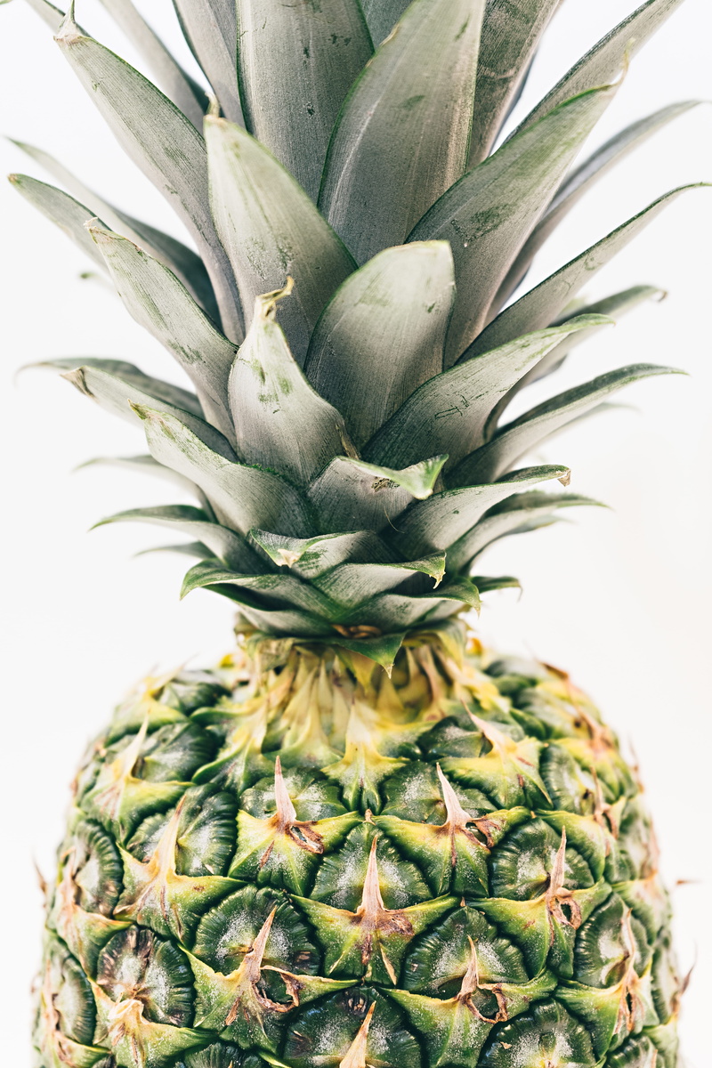 fruit, indoors, leaf, healthy Eating, tropical fruit, wellbeing, Isolated, Pineapple, food, tropical climate, organic, ripe, green color, no people, growth