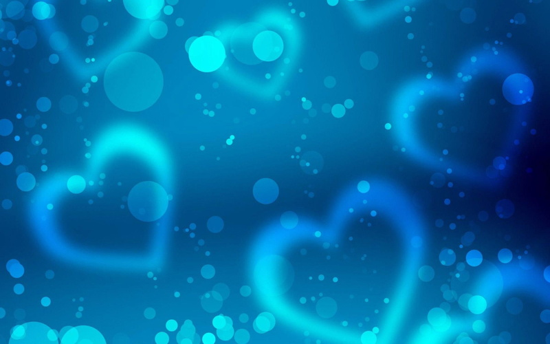 1920x1200, blue, decor, heart, pattern, light, circle, circles, hearts, 1080P, digital art