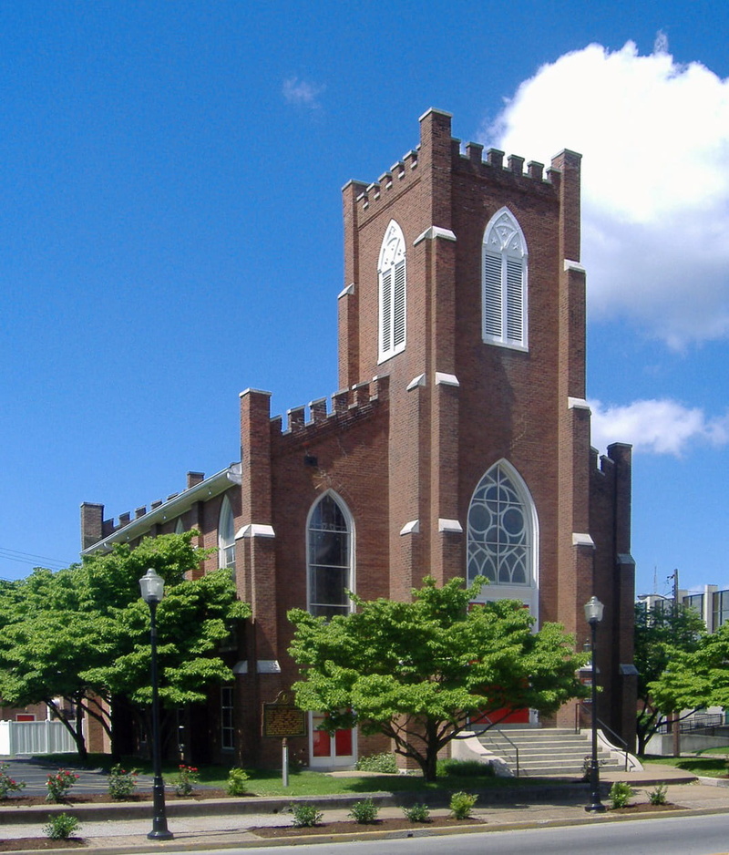 church, First Presbyterian Church, Wiki, men, city, tower, tree, chapel, blue, facade, Hopkinsville, building, the past, Kentucky, built Structure, sky