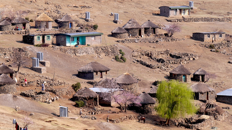climate, history, built structure, house, rock, residential district, land, tranquility, travel destinations, arid climate, roof, rondavels, nature, no people