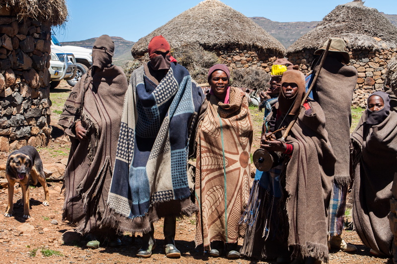 mountain, drakensberg, day, people, group, representation, sunlight, outdoors, lifestyles, lesotho, 4K, men, nature, costume, architecture, real people
