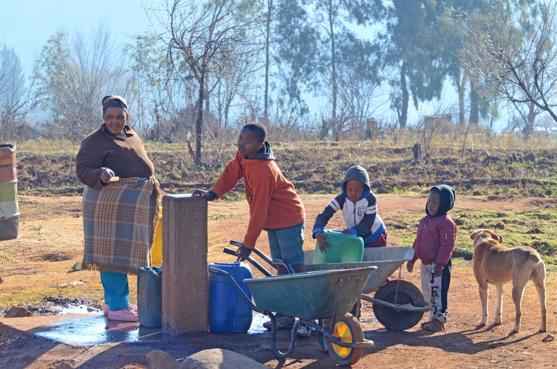outdoors, parent, casual clothing, standing, son, group, mammal, dog, people, full length, africa, mature men, lesotho, domestic animals, 4K, children