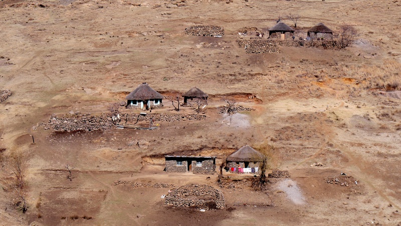 ancient history, building, history, land, ancient, arid climate, bergdorf, desert, house, geology, built structure, nature, lesotho, round hut, architecture