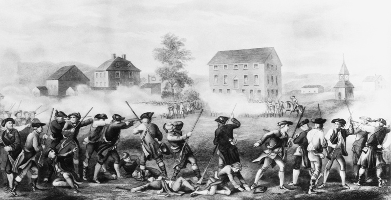 2K, the battle, battle, 1775, Others Battle Of Lexington, black and white