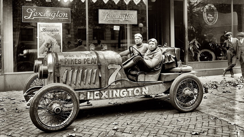 Photography, Old, Vintage, Vehicles, 720P, Lexington, Black and White, Car, Vehicle