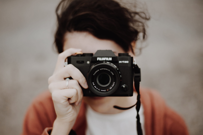 front view, activity, taking, adult, digital camera, camera - photographic equipment, fuji, portrait, holding, photographing, person, using, obscured face