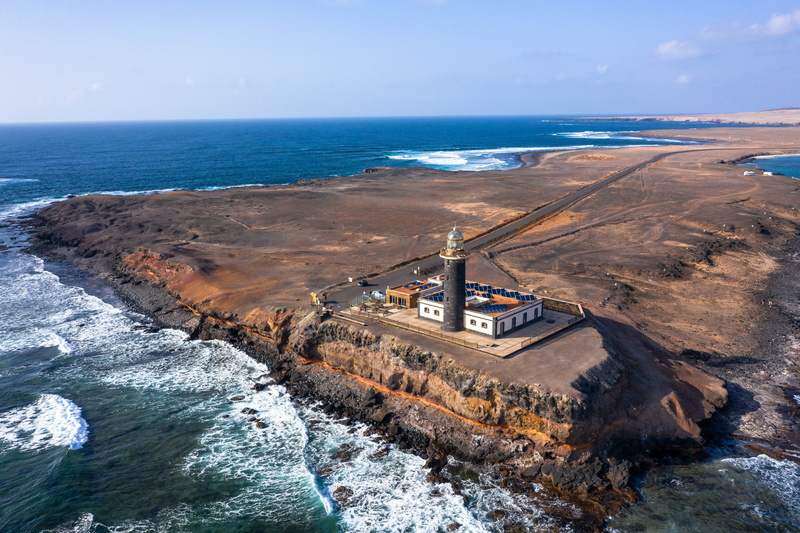Fuerteventura, drone, Punta Jandía Lighthouse, spain, 5K