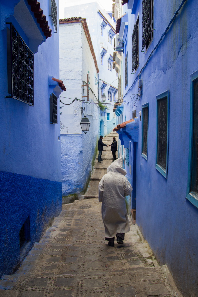 built structure, city, chaouen, morocco, nice, chefchaouen, houses blue, rustic, blue village, street, house, arabic, chauen, the way forward, full length