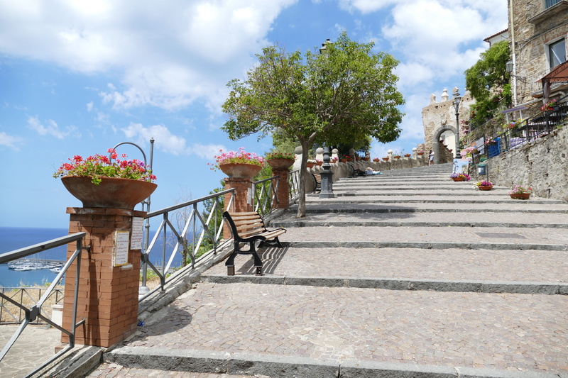 plant, day, historically, cloud - sky, cilento, railing, travel destinations, pink, bank, nature, incidental people, sunlight, footpath, mountain, building exterior