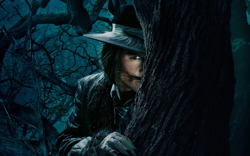 depp, Red Riding, Lilla Crawford, johnny, Into the Woods, wolf, 1600x900, Movie, johnny depp, woods, 2K, hood