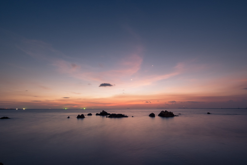 sea, waterfront, beautiful, motion, beauty in nature, beach, filter, non-urban scene, nature, sunset, color, koh lanta, tranquil scene, tranquility, land
