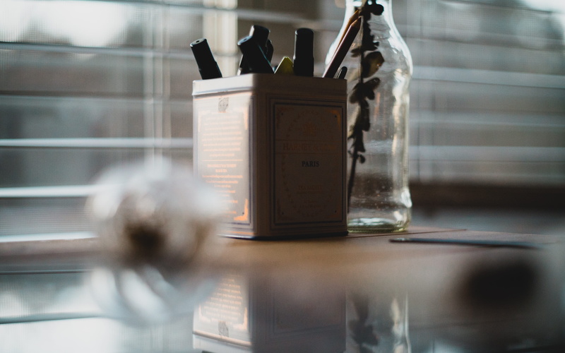 pencil, office, table, blurred motion, desk, computer, motion, johnson city, selective focus, moon, leaves, busy, plant, day, one person, business, sun