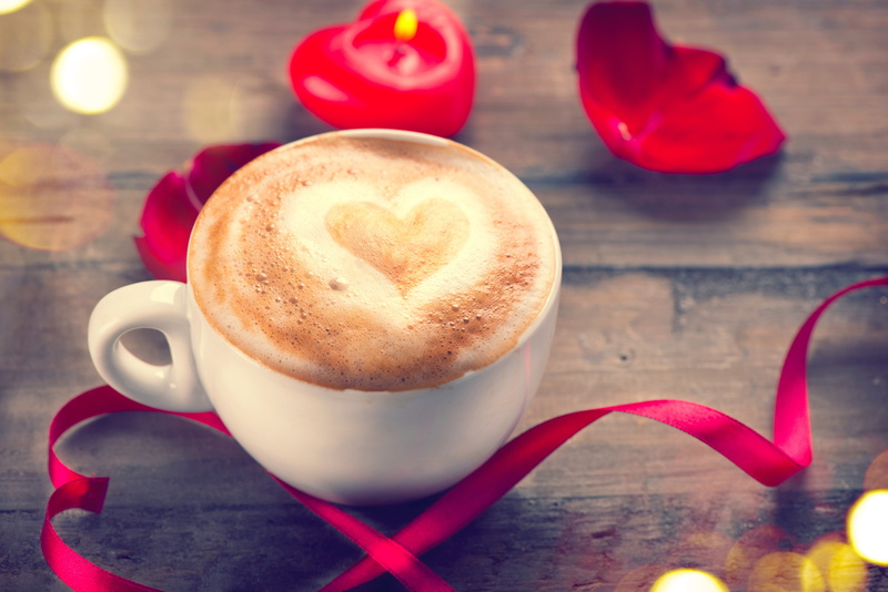 valentine`s day, roses, 5K, love, heart, romantic, coffee