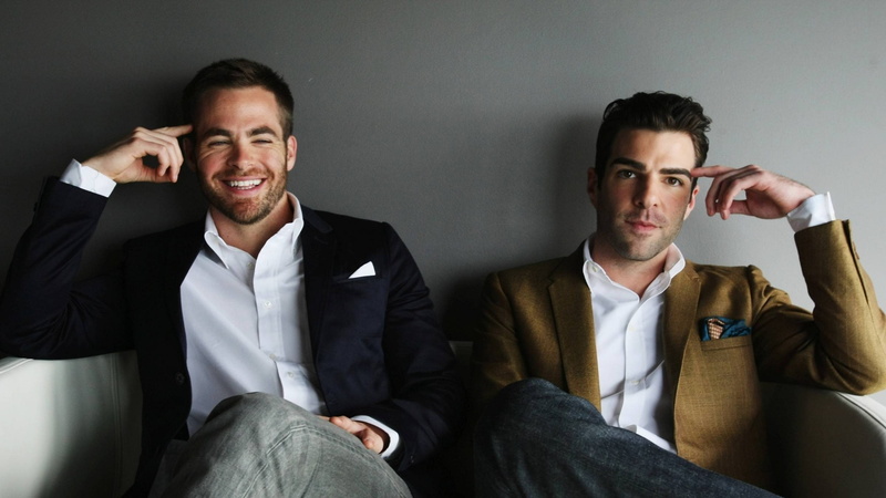 2K, pine, Chris Pine, chris, zachary, star trek, quinto, Zachary Quinto