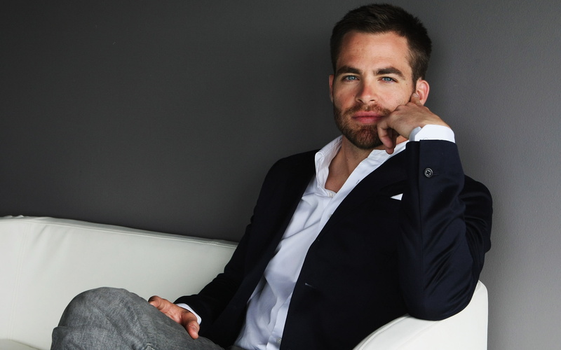 suit, 2K, man, male, pine, chris, smile, actor