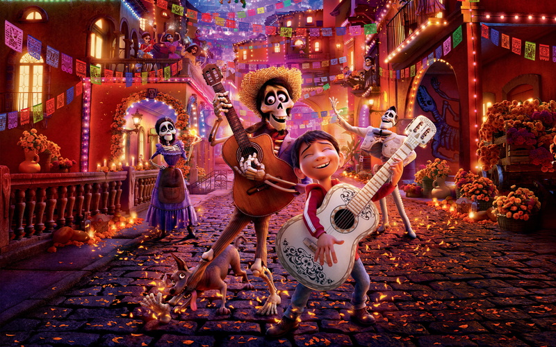 movie, comedy, coco, skeleton, cartoon, film, pixar, animation, 4K