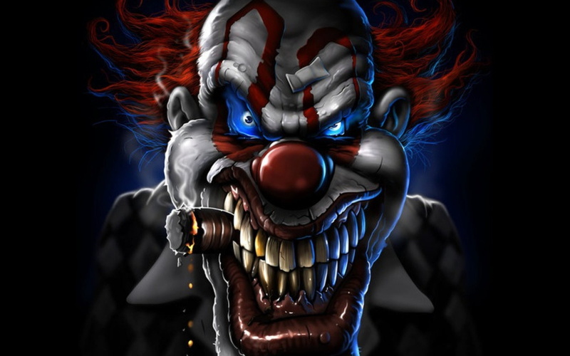 art and craft, clown, 1080P, blue, people, multi colored, studio shot, indoors, helmet, technology, front view, representation, robot, art, Evil, black background