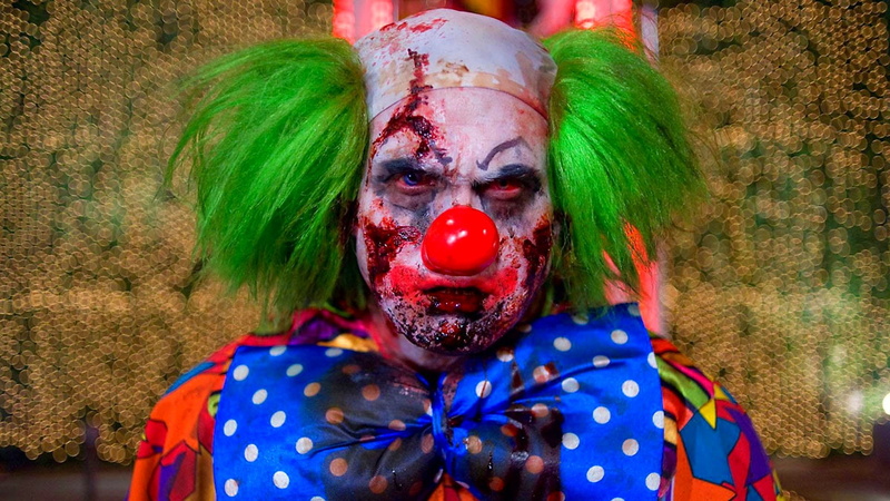 one person, artistic, 1080P, adult, body paint, bizarre, paint, creepy, fantasy, celebration, Evil, face paint, clown, spooky, stage make-up, halloween