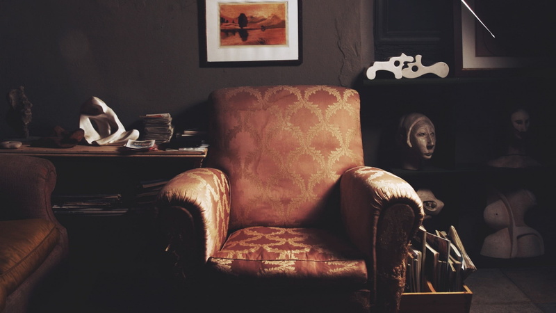 books, chair, armchairs, paper, vintage, room, statue, 1080P