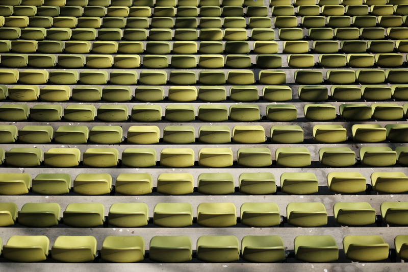 lot, seat, arts culture and entertainment, abundance, stadium, indoors, stadium chair, in A Row, empty, backgrounds, large group of objects, close-up, gang