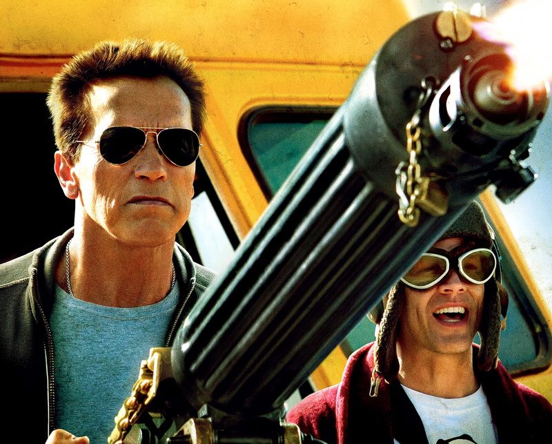 Sheriff, sunglasses, schwazineger, Arnold Schwarzenegger, front view, bus, adult, headshot, lifestyles, young adult, two people, real people, mid adult
