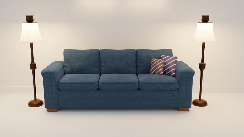 indoors, domestic room, 3 seater, lighting equipment, seat, lamps, two, home interior, light, lamp shade, simplicity, cozy, brown, stuffed, electric lamp
