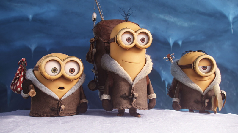 three, yellow, 4K, cartoon, Best Animation Movies of 2015, Minions, funny