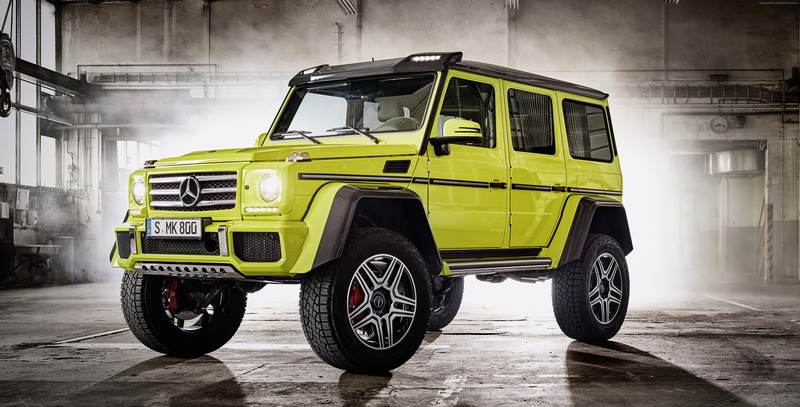Mercedes, off-road, Mercedes-Benz G 500, G-Class, yellow, luxury cars, 4K, SUV