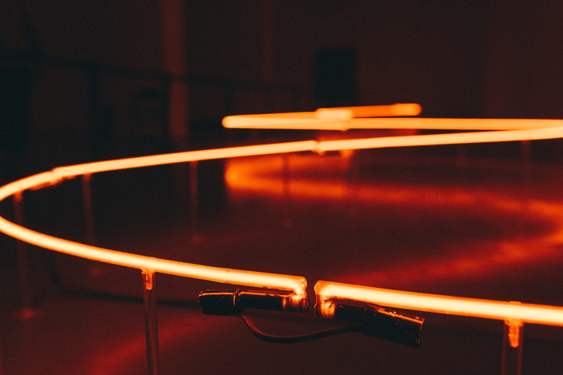 #led, photography, nightlife, table, night, design, strip, focus on foreground, red, light, piano, neon, lighting equipment, yellow, close-up, indoors