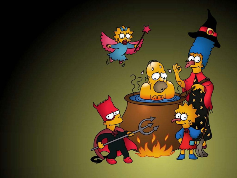 holiday, archival, the simpsons, no people, mammal, colored background, human representation, art and craft, clothing, Festivals / Holidays, food, simpsons