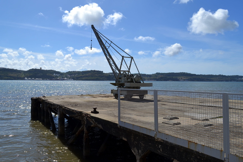 outdoors, nature, tranquil scene, beach, scenics - nature, pier, industrial, river, sky, lisbon, wharf, jetty, beauty in nature, 2K, architecture, cloud - sky
