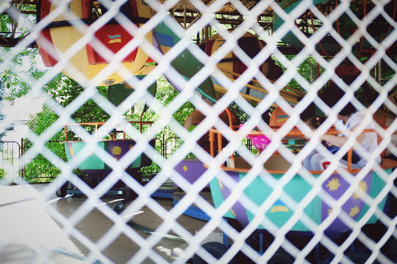 day, shape, old school, lviv, no people, happy, 4K, grid, retro, carrousel, barrier, fence, full frame, selective focus, white color, weekend, green color