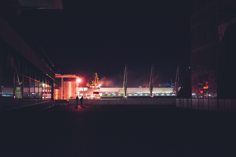 transportation, morvokzal, built structure, road, marine station, incidental people, outdoors, sky, city, street, night, architecture, odessa, nature, men
