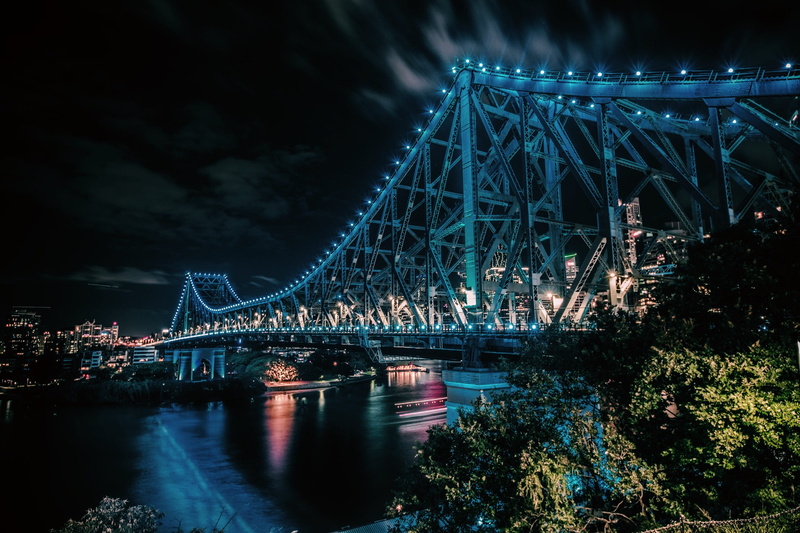 nightlife, city, near, reflection, river, transportation, gray, bridge - man made structure, nature, translation, water, no people, illuminated, cityscape