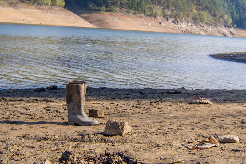 day, bank, idyllic, scenics - nature, tranquility, 4K, beach, sand, water, shoe, nature, tranquil scene, land, women boots, sea, beached, high angle view