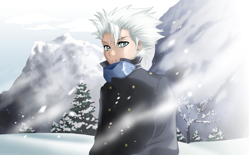 sunlight, computer Graphic, adult, snow, males, digital composite, toshiro, mountain, young women, guy, hitsugaya toushirou, illustration, suit