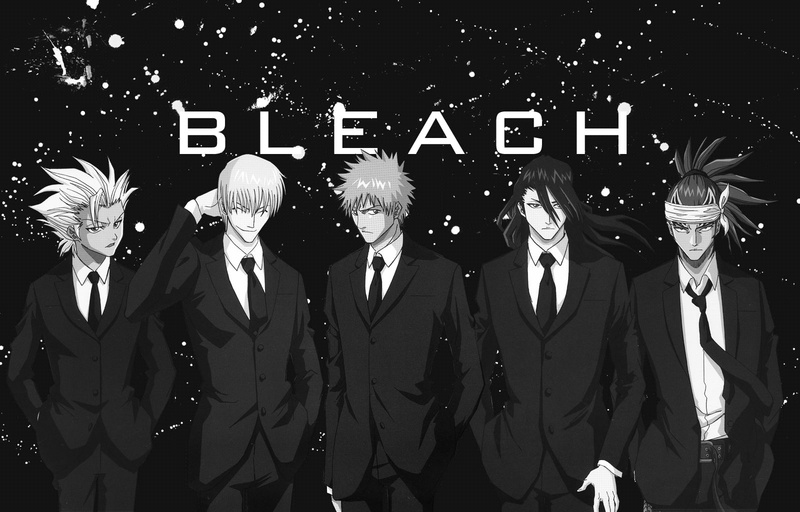 bleach, renji, abarai, kurosaki ichigo, gin, kuchiki, toshiro, hitsugaya, kurosaki, 720P, anime, byakuya, art, grayscale, ichimaru, ichigo, hd