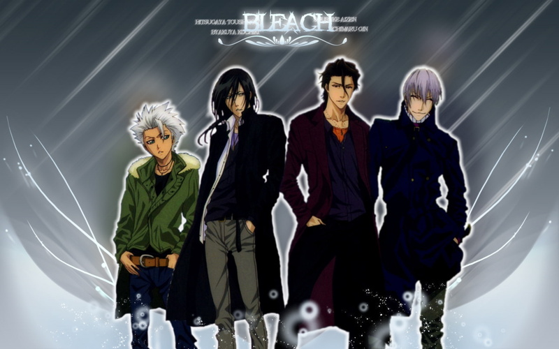 toshiro, art, Aizen Sousuke, Ichimaru Gin, byakuya, anime, bleach, hitsugaya, 720P, kuchiki, Hitsugaya Toshiro, aizen, gin, Kuchiki Byakuya, sousuke, hd