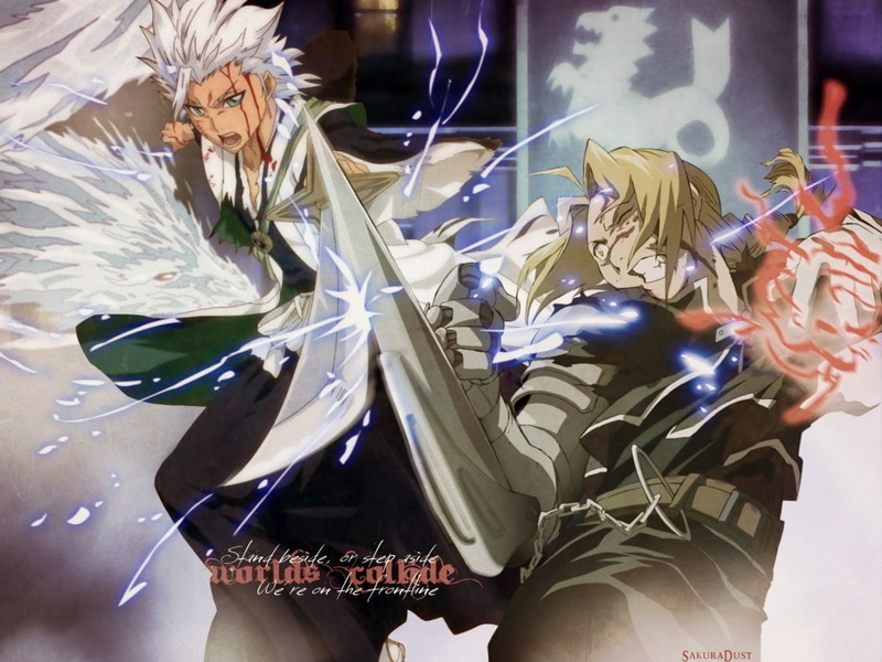 alchemist, bleach, x, anime, metal, art, toshiro, 480P, Fullmetal Alchemist, hitsugaya, crossovers, fullmetal, full, hd
