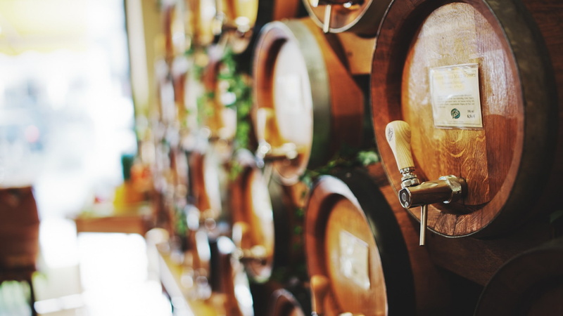 wood, vintage, barrels, depth of field, 1080P, wine