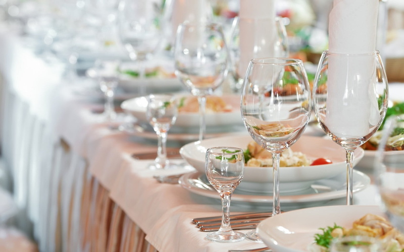 table, meal, refreshment, lunch, wedding Reception, arranging, white wine, table setting, drink, empty, wine, dining, plate, banquet, party - Social Event