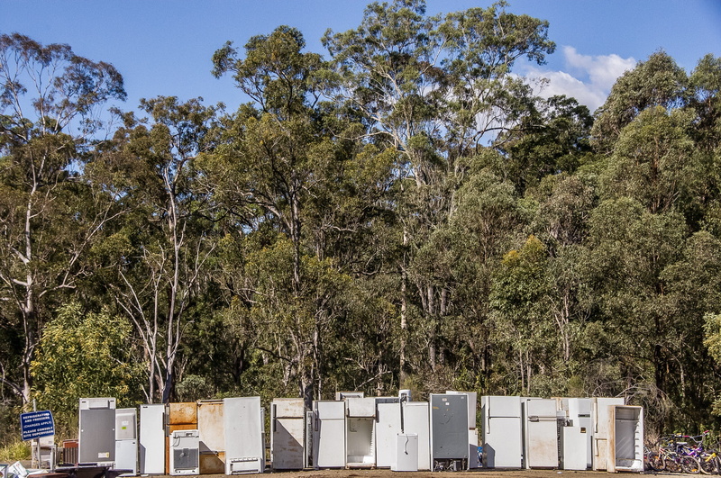 zers, sunlight, old, australia, architecture, fridges, scrap, outdoors, tree, nature, field, house, built structure, no people, growth, plant, branch, beauty in nature