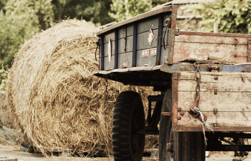 wooden, trailers, landscape, wood - material, mode of transportation, no people, commercial vehicle, farm, bale, architecture, trailer, land, wheel, harvest