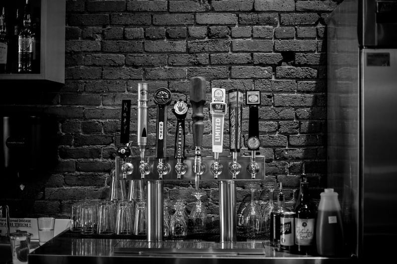 keg, text, beer, the coffee ethic, arrangement, tap, built structure, brick, united states, coffee shop, building exterior, spirituality, bar, architecture