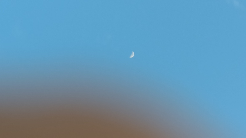 no people, outdoors, india, blue, crescent, scenics - nature, limda gram panchayat, astrology, limda, dusk, backgrounds, low angle view, planetary moon