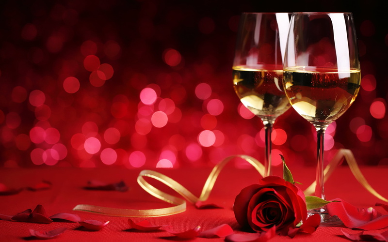 wineglass, champagne, event, rose, glass, flower, bokeh, close-up, 2K, valentines day - holiday, clear, refreshment, drink, flowering plant, beauty in nature